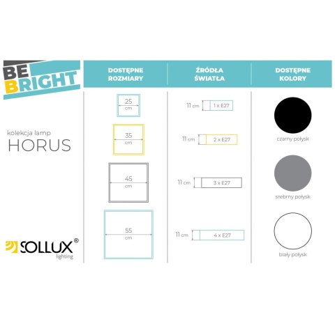 Plafon HORUS 55 szary