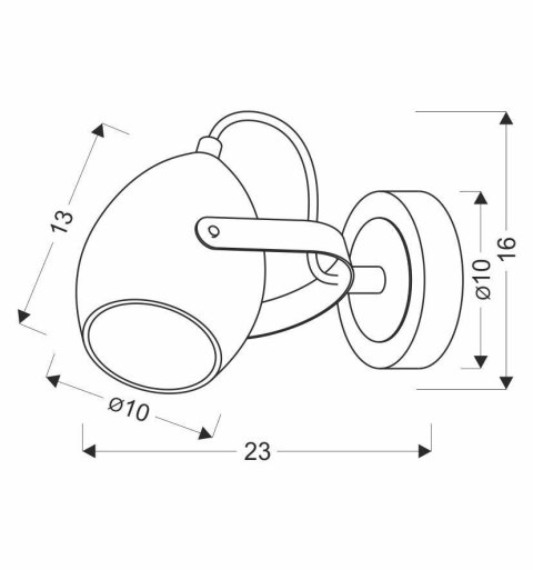 Kinkiet czarno-miedziany regulowany E14 40W Anica 91-81391