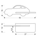 Lampa kinkiet półeczka 5W LED 4000K IQ Kids Car niebieski 21-85085