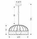 Lampa wisząca czarna metalowa regulowana 40W E27 Levi 31-78469