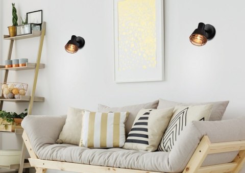 Kinkiet czarny klosz miedziany Neria 91-81384