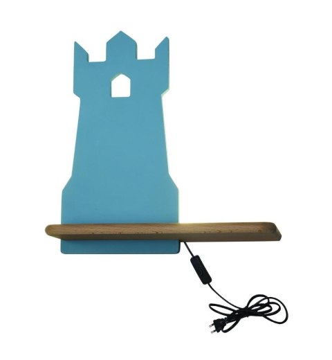Lampa kinkiet półeczka 5W LED 4000K IQ Kids Tower niebieski 21-85047