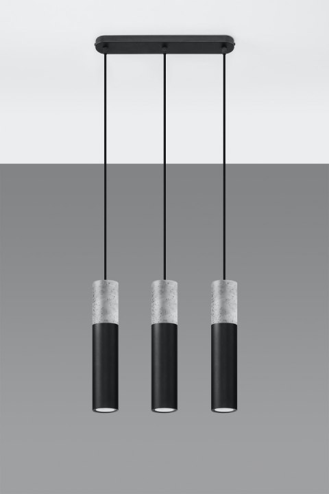 Lampa wisząca BORGIO 3L czarny