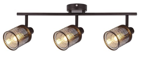Lampa sufitowa kawowe złoto klosz bursztyn 3x40W Canabera Candellux 93-82541