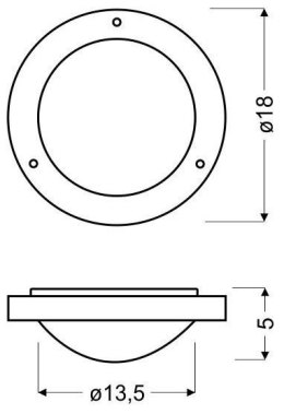 Plafon satyna nikiel okrągły łazienkowy IP44 Aquila 12-84180