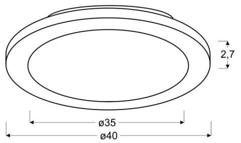 PLAFON CANDELLUX PIXEL 10-67432 24W LED IP44 CHROM+GRANILA 3000K