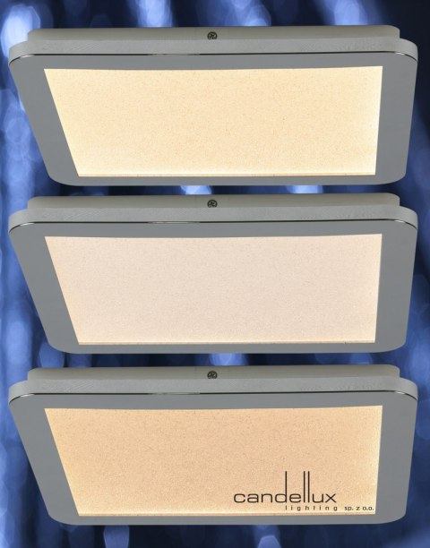 LAMPA SUFITOWA CANDELLUX NEXIT 10-66794 PLAFON 18W LED IP44 CHROM+GRANILA 3000K