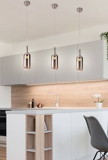 Lampa Wisząca Fiuggi LEDEA 50133214 LED 6W Szkło Srebrny Lampa Wisząca Fiuggi LEDEA 50133214 LED 6W Szkło Srebrny
