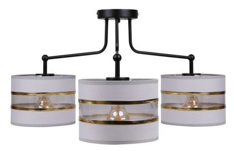 Lampa sufitowa czarna/chrom 3xE27 Andy 33-00514