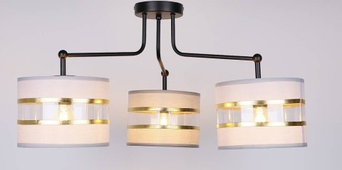 Lampa sufitowa czarna/chrom 3xE27 Andy 33-00514