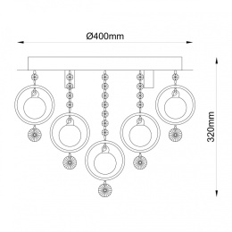 LAMPA SUFITOWA GRESSA CHROME 19031-M