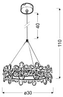 Lampa wisząca czarna szklana LED Arvin 31-69702