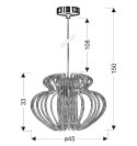 Lampa wisząca czerwona 45x33cm Imperia 31-36608