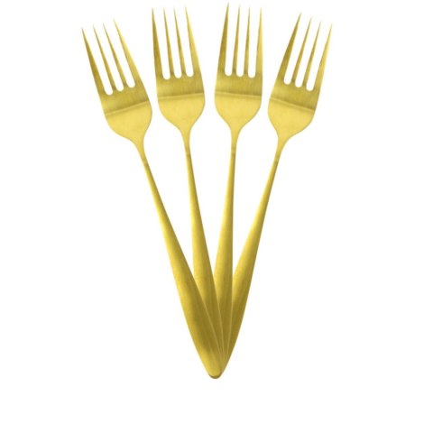 Zestaw sztućców Charbon jasne złoto