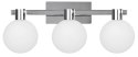 Kinkiet chrom/biały lampa ścienna 3 Maldus 23-01450