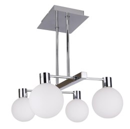 Lampa sufitowa wisząca chrom/biała 4 Maldus 34-01467