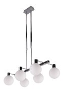 Lampa sufitowa wisząca chrom/biała 6 Maldus 36-01481