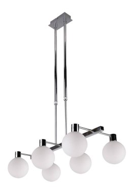 Lampa sufitowa wisząca chrom/biała 6 Maldus 36-01481