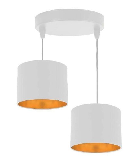 Lampa wisząca biała talerz 2xE27 Atlanta 32-00675