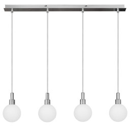 Lampa wisząca chrom/biała kula 4 Maldus 34-01474