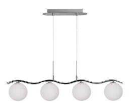 Lampa wisząca chrom/biała kula 4 Ramon 34-01412