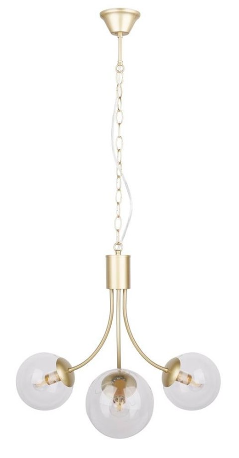 Lampa wisząca złota 3xE14 żyrandol Dani 33-79015
