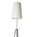 Lampa podłogowa TAFLO czarna złota 1xE27 abażur biały 51-07322