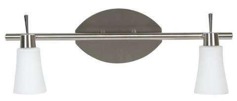 LAMPA SUFITOWA CANDELLUX 92-85620 KROTON LISTWA 2X40W G9 NIKIEL MAT/BIAŁY
