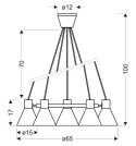 LAMPA SUFITOWA WISZĄCA CANDELLUX MORE 35-71163 E27 CZARNY MATOWY