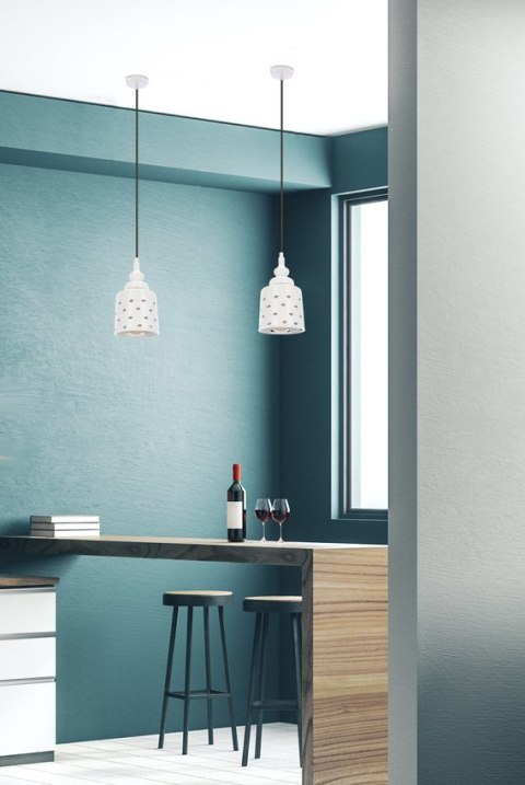 LAMPA SUFITOWA WISZĄCA CANDELLUX HAMP 31-51905 E27 BIAŁY