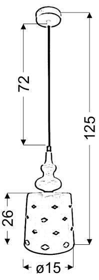 LAMPA SUFITOWA WISZĄCA CANDELLUX HAMP 31-51905 E27 BIAŁY