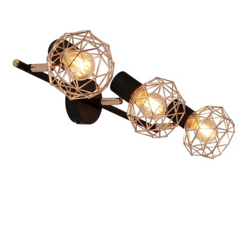 LAMPA ŚCIENNA CANDELLUX ACROBAT 93-66640 LISTWA E14 CZARNY KLOSZ ZŁOTY