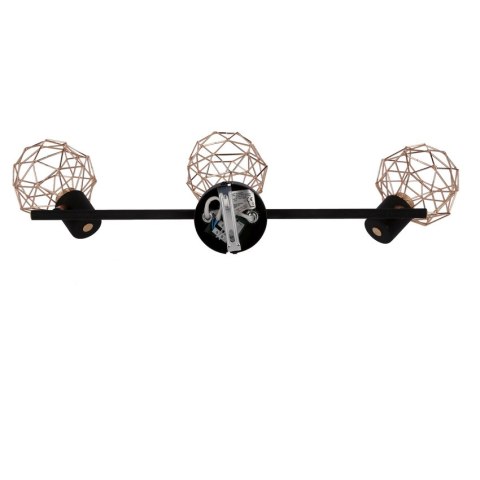 LAMPA ŚCIENNA CANDELLUX ACROBAT 93-66640 LISTWA E14 CZARNY KLOSZ ZŁOTY