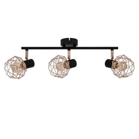 LAMPA ŚCIENNA CANDELLUX ACROBAT 93-66640 LISTWA E14 CZARNY KLOSZ ZŁOTY