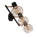 LAMPA ŚCIENNA CANDELLUX ACROBAT 93-66640 LISTWA E14 CZARNY KLOSZ ZŁOTY