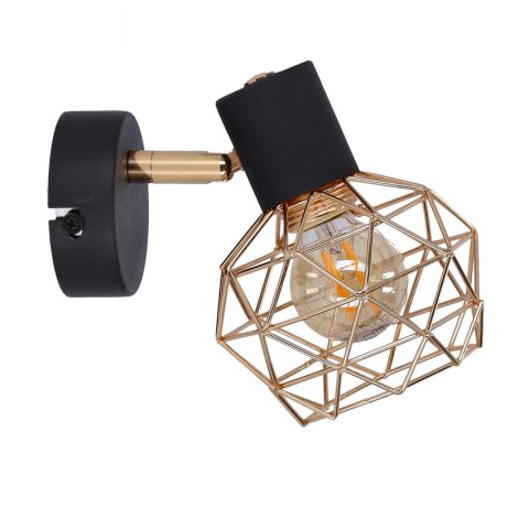 LAMPA ŚCIENNA KINKIET CANDELLUX ACROBAT 91-66329 E14 CZARNY KLOSZ ZŁOTY