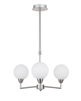 LOGOS LAMPA WISZĄCA SATYNOWY 3X25W G9 KLOSZ BIAŁY