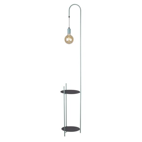 Lampa podłogowa półka czarno-zielona Walk 51-00033