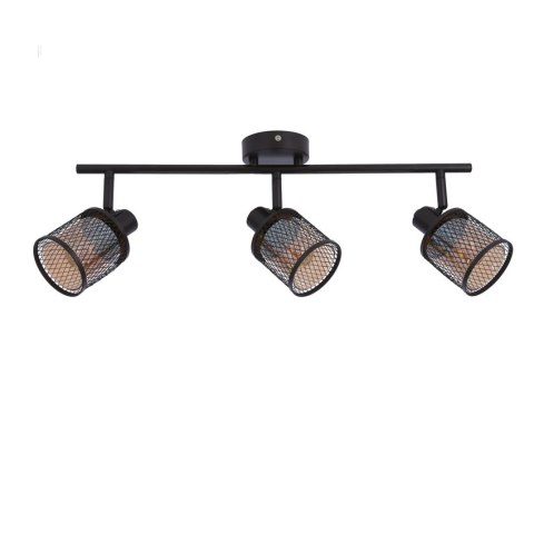Lampa sufitowa kawowe złoto klosz bursztyn 3x40W Canabera Candellux 93-82541