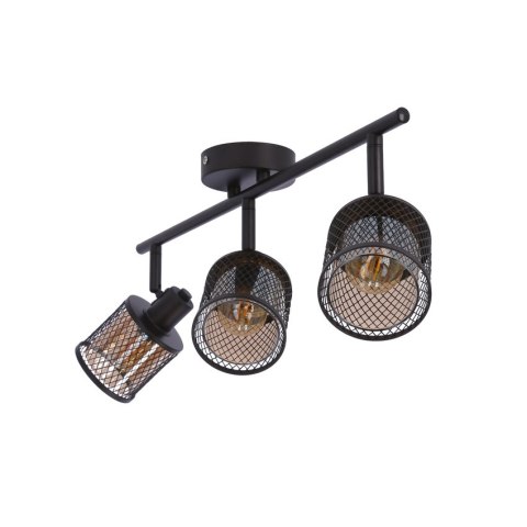 Lampa sufitowa kawowe złoto klosz bursztyn 3x40W Canabera Candellux 93-82541