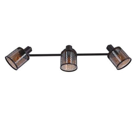 Lampa sufitowa kawowe złoto klosz bursztyn 3x40W Canabera Candellux 93-82541