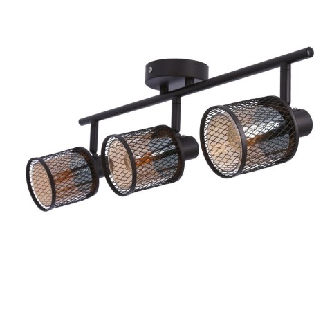 Lampa sufitowa kawowe złoto klosz bursztyn 3x40W Canabera Candellux 93-82541