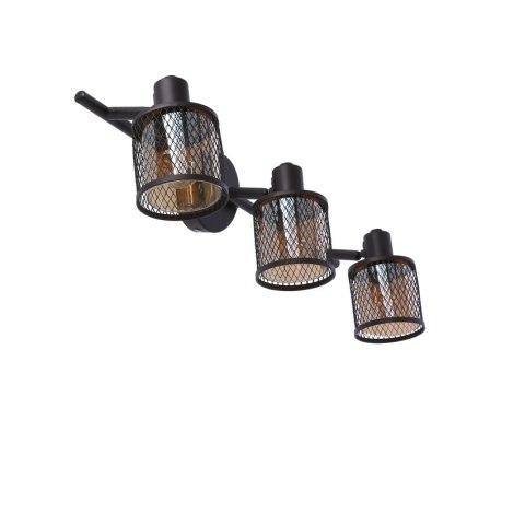 Lampa sufitowa kawowe złoto klosz bursztyn 3x40W Canabera Candellux 93-82541