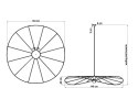 Lampa wisząca ESKOLA 140 CZARNA KAPELUSZ