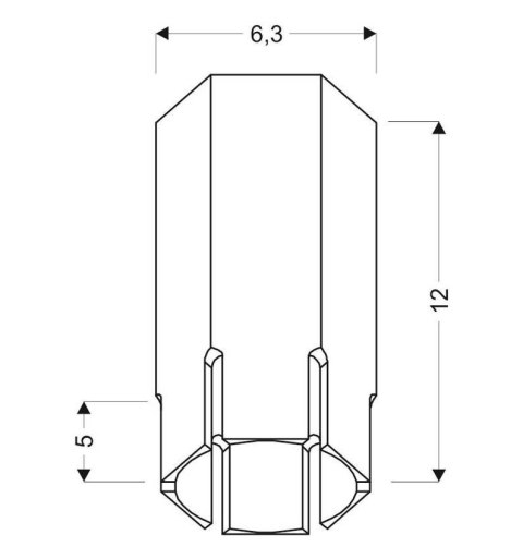 TUBA CZARNA SZEŚCIOBOK KRÓTKI CANDELLUX 2282831