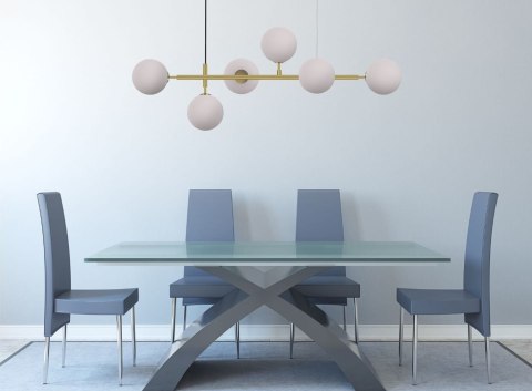 Lampa wisząca Alisa zlota białe kule