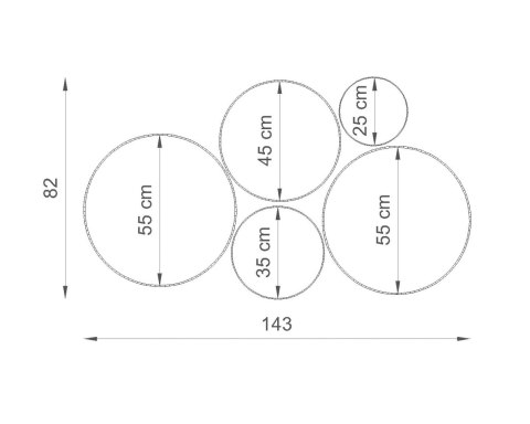 Plafon ARENA 45 Czarna