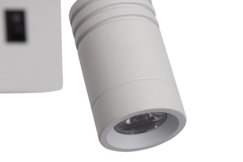 Kinkiet biały hotelowy z lampką do czytania LED Magnum Candellux 21-75673