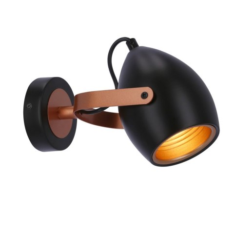 Kinkiet czarno-miedziany regulowany E14 40W Anica 91-81391