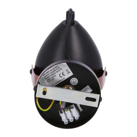 Kinkiet czarno-miedziany regulowany E14 40W Anica 91-81391